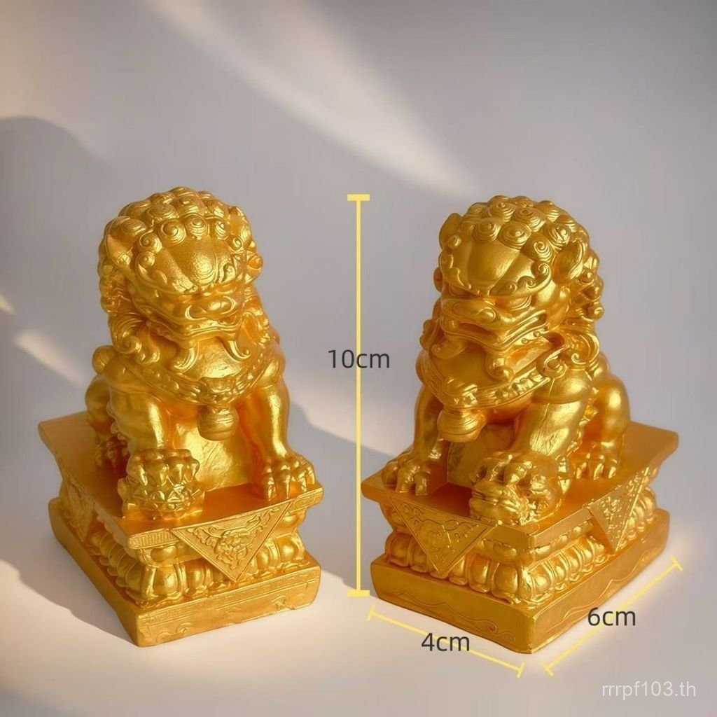 Lucky Mini Micro ภูมิทัศน์เดสก์ท็อปสไตล์จีน Bright Golden Pixiu Little Lion เครื่องประดับ High-End ช
