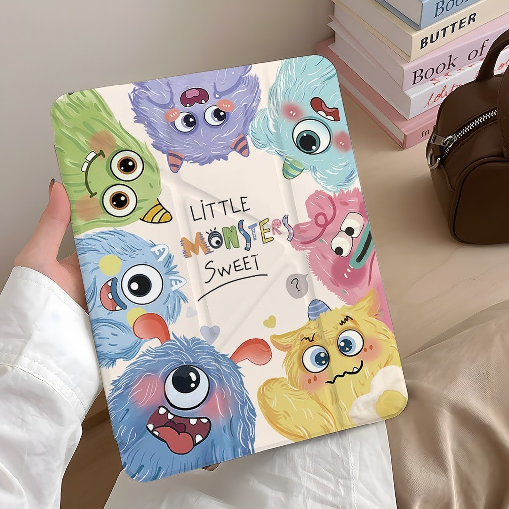 【Good Luck】ตุ๊กตา Little Monster ipad7/8/9 รุ่น air6/5 เคสแท็บเล็ต A16 case pro11- นิ้วเคสสไตล์ใหม่ 