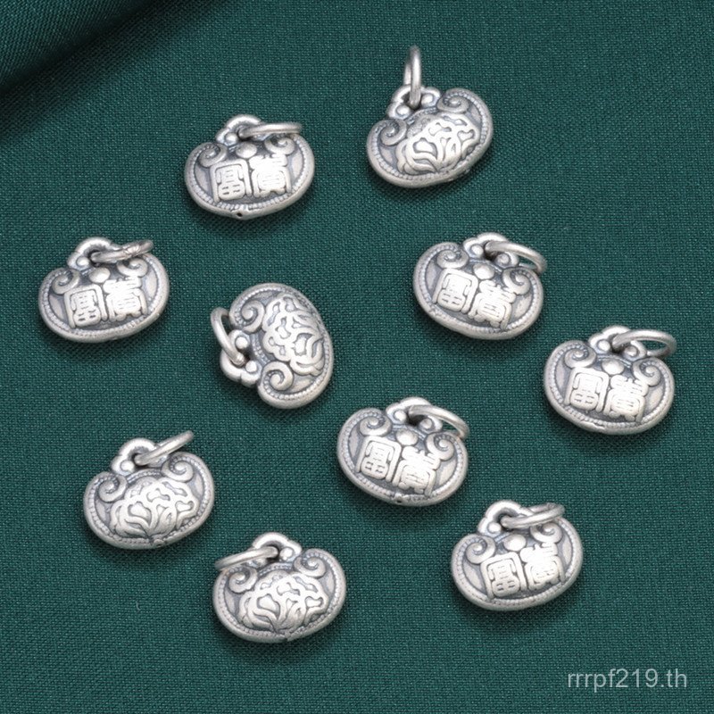 จี้เงินสเตอร์ลิงแบบ Retro กวักมือลูกปัด 3D พร้อมขายส่ง V6P0