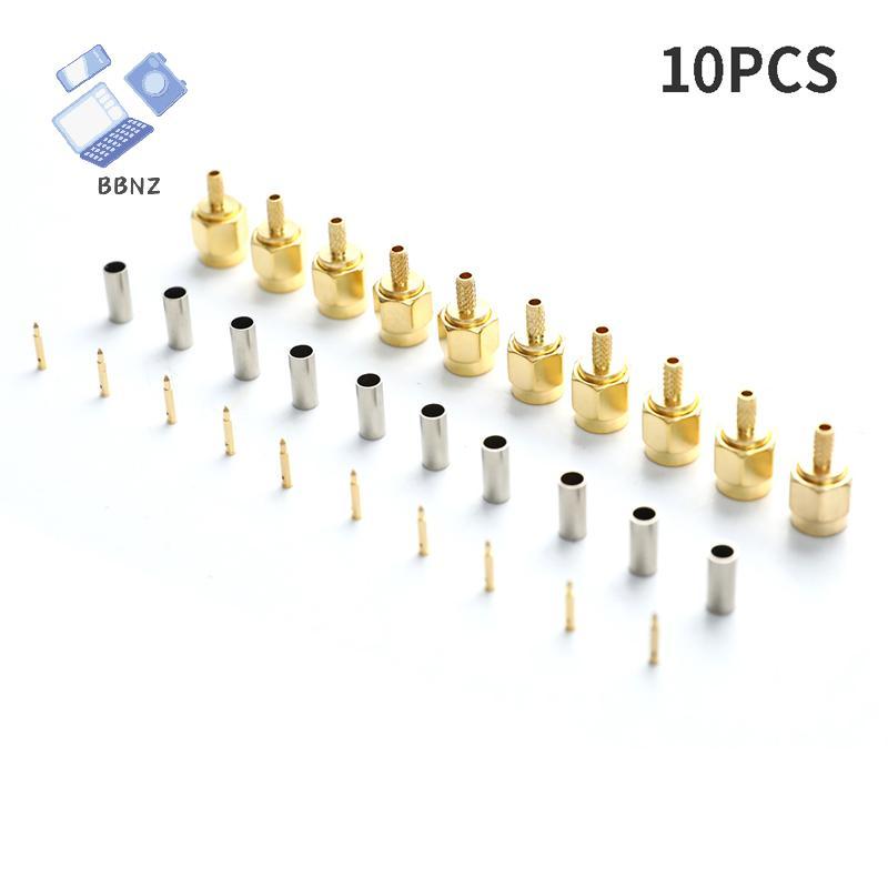 [BBNZ] 10 ชิ้น SMA ชายปลั๊กจีบสําหรับ RG174 RG316 RG178 RG179 LMR100 สาย RF Connector TH