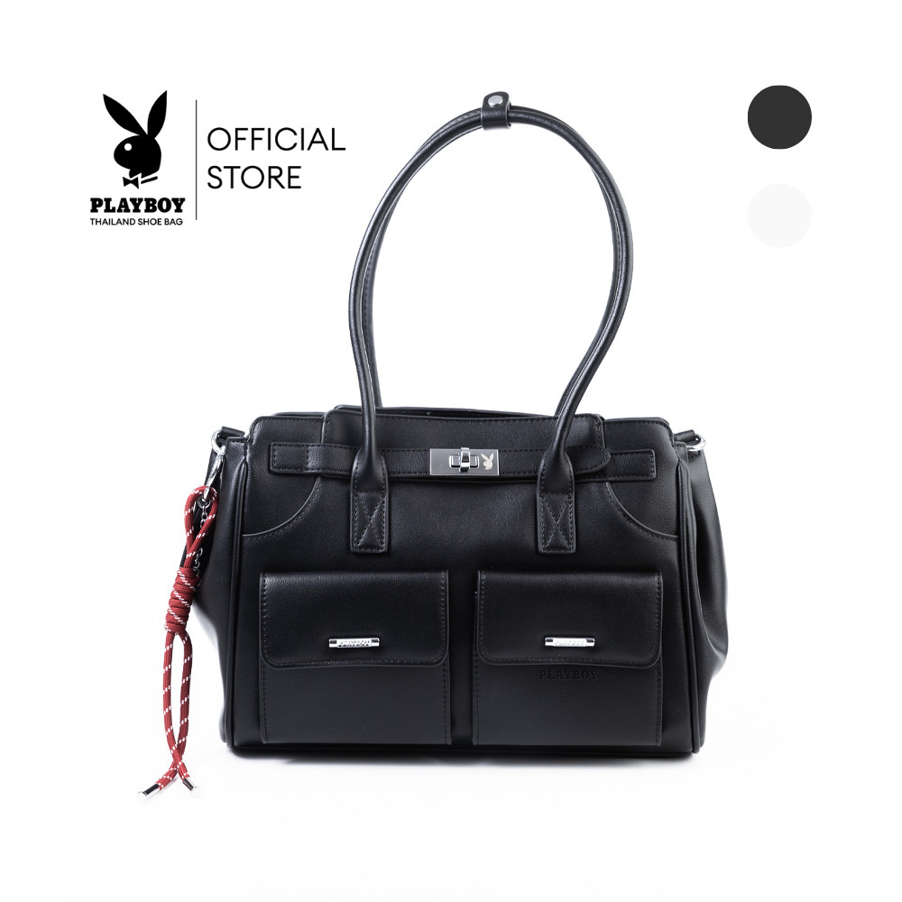 Playboy รุ่น Blairis Tote bag กระเป๋าสะพายข้างผู้หญิง ดีไซน์ทรง Tote รหัสST-B254PB636 มี 2 สี