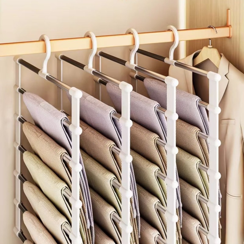 Rack Cloud Ladder Hanger Multi-Functional Pants Hanging Folding Pants Rack Multi-layer Pants Clip