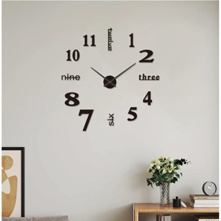 นาฬิกาแขวนผนังขนาดใหญ่ดีไซน์เกร๋ แบบ 3D เรืองแสง ขนาด 45-50 …