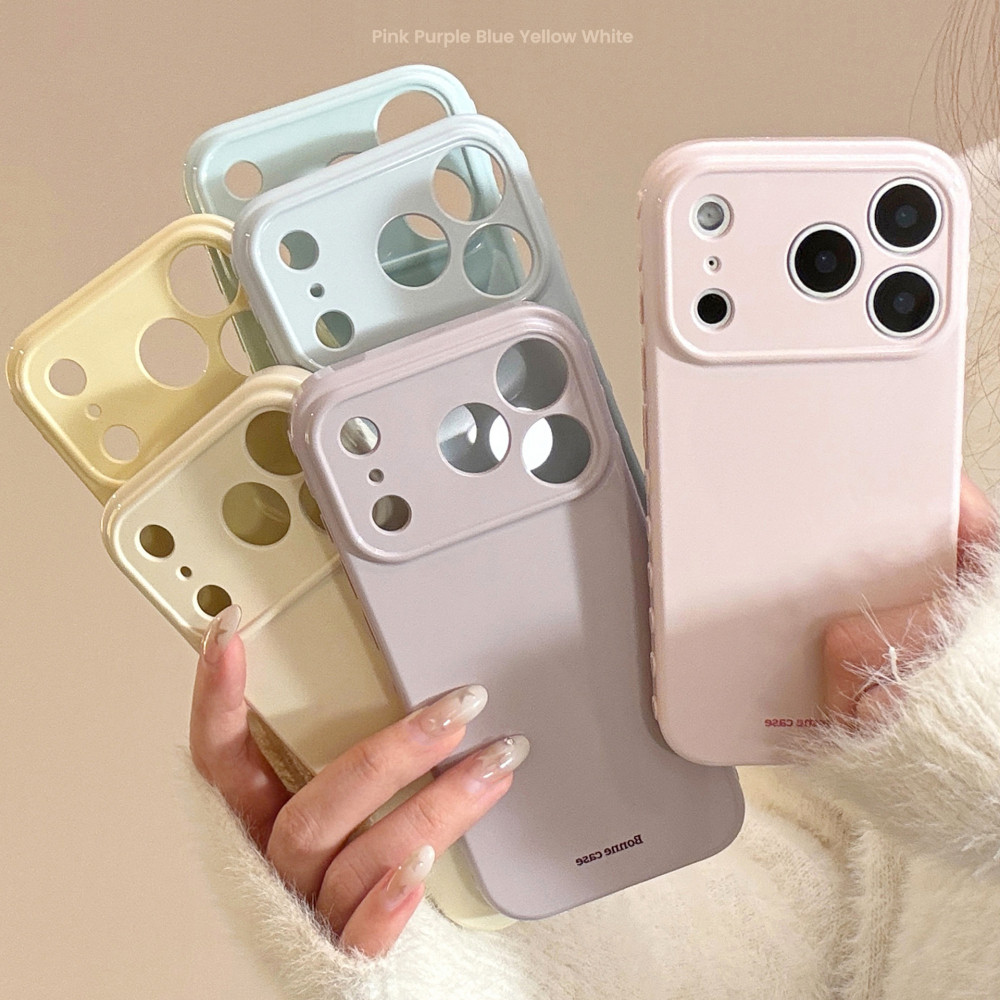 Macaron Candy สีภาษาอังกฤษป้าย iPhone สําหรับ iPhone 17 Pro Max 17 Pro 17 16 Pro Max 16 15 14 13 12 Anti Drop เลนส์ป้องกัน Soft Tpu ปกหลัง