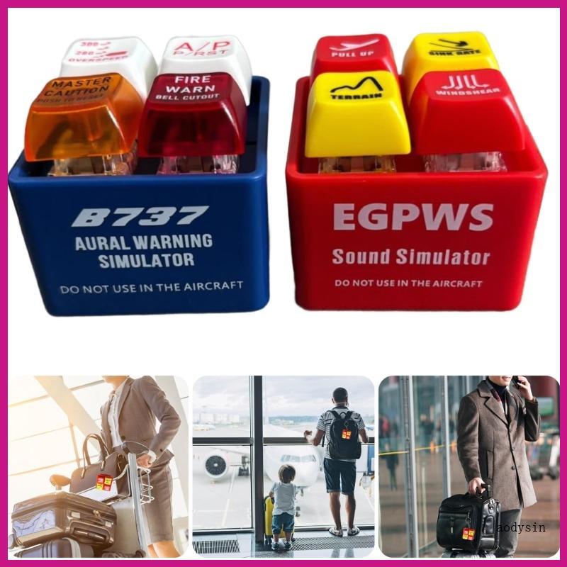 (ส่วนลดสูง)aodysin.th Aviation Themed Stress Relief Keychain พวงกุญแจปุ่มฉุกเฉินที่สมจริงสําหรับหน่ว