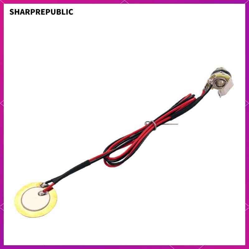 [Sharprepublic] Patzo Pickup Drum Trigger Transducer แบบมีสายล่วงหน้าสําหรับกล่องซิการ์เปลี่ยนกีตาร์