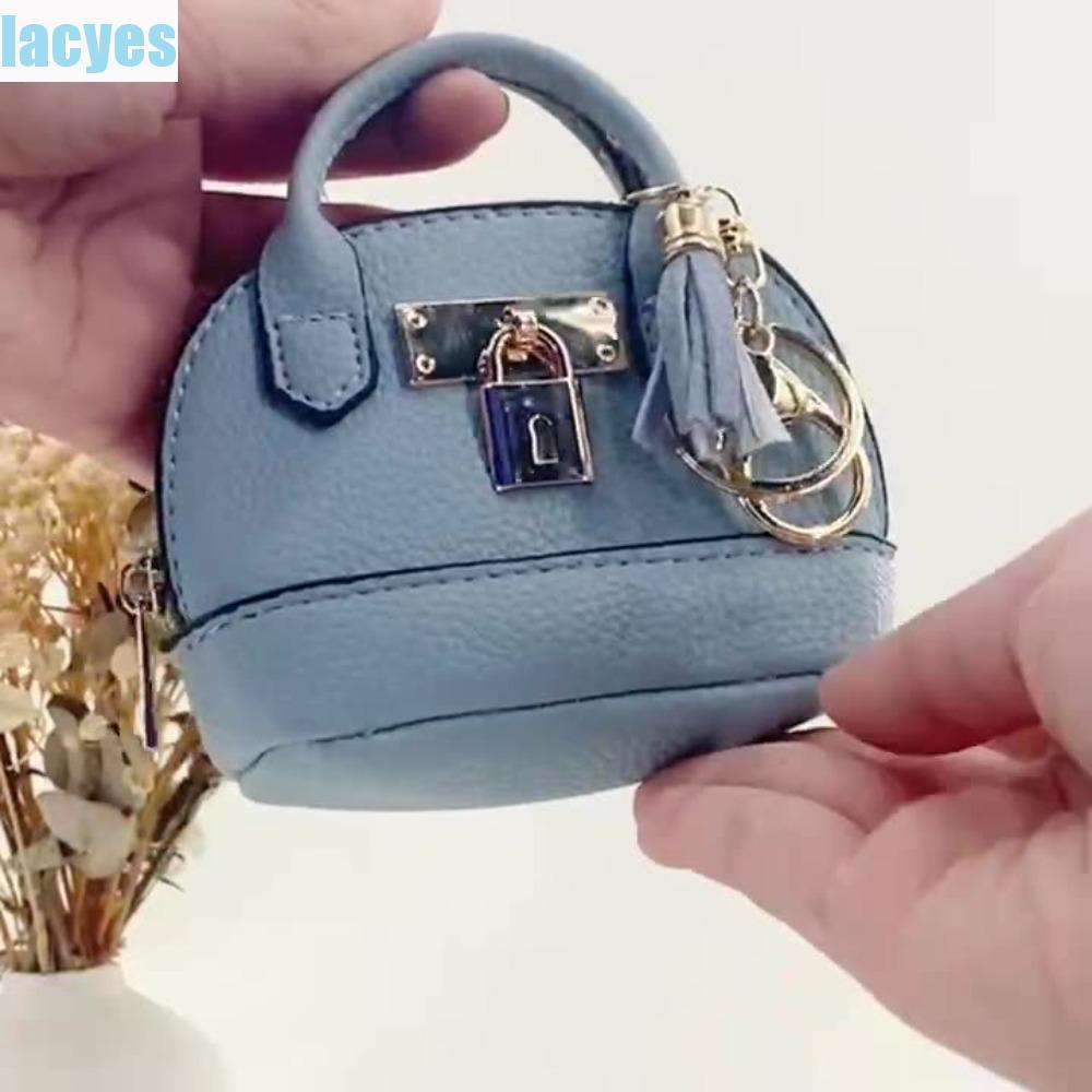 LACYES Mini Luxury Headphone Bag, With Keychain Mini Handbag Leather Coin Bag, Luxurious Bag Headpho
