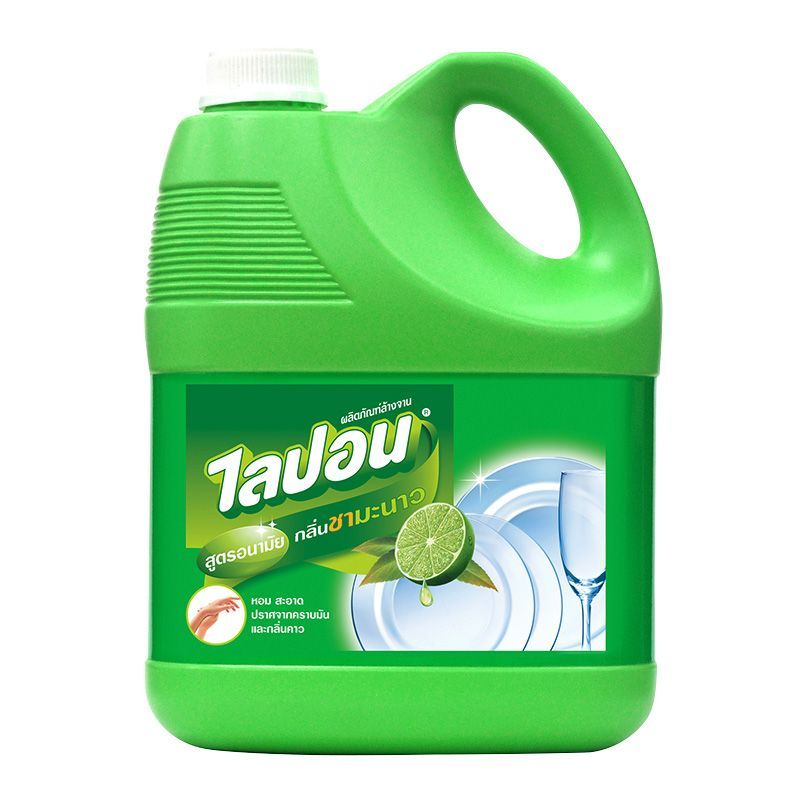 ไลปอนเลมอนน้ำยาล้างจานกลิ่นชามะนาว 3.2ลิตร Lipon Lemon Dish Wash Liquid Lemon Tea 3.2ltr. [8850002012462 ]