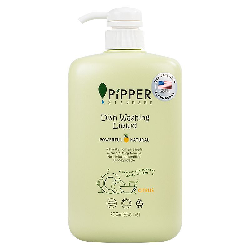 พิพเพอร์สแตนดาร์ดผลิตภัณฑ์ล้างจานธรรมชาติกลิ่นซิตรัส 900มล Pipper Dish Wash Citrus 900ml [8859160500620 ]