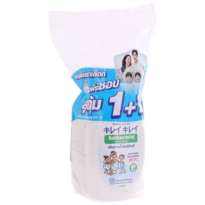 คิเรอิคิเรอิครีมอาบน้ำคลีนแอนด์โพรเทค 500มล. แพค 2 Kirei Kirei Clean and Protect Bath 500ml. Pack 2 [8850002041226 ]