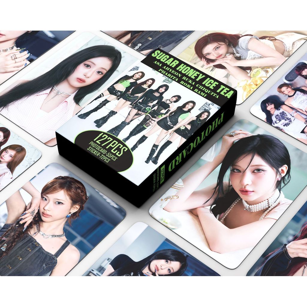 60-127pcs BM SUGAR HONEY ICE TEA เลเซอร์ Lomo การ์ด CHOOM PSYCHO WE GO UP สติ๊กเกอร์รูปถ่ายโฮโลแกรม AHYEON CHIQUITA RORA ASA PHARITA RAMI RUKA KPOP โฮโลแกรมโปสการ์ด