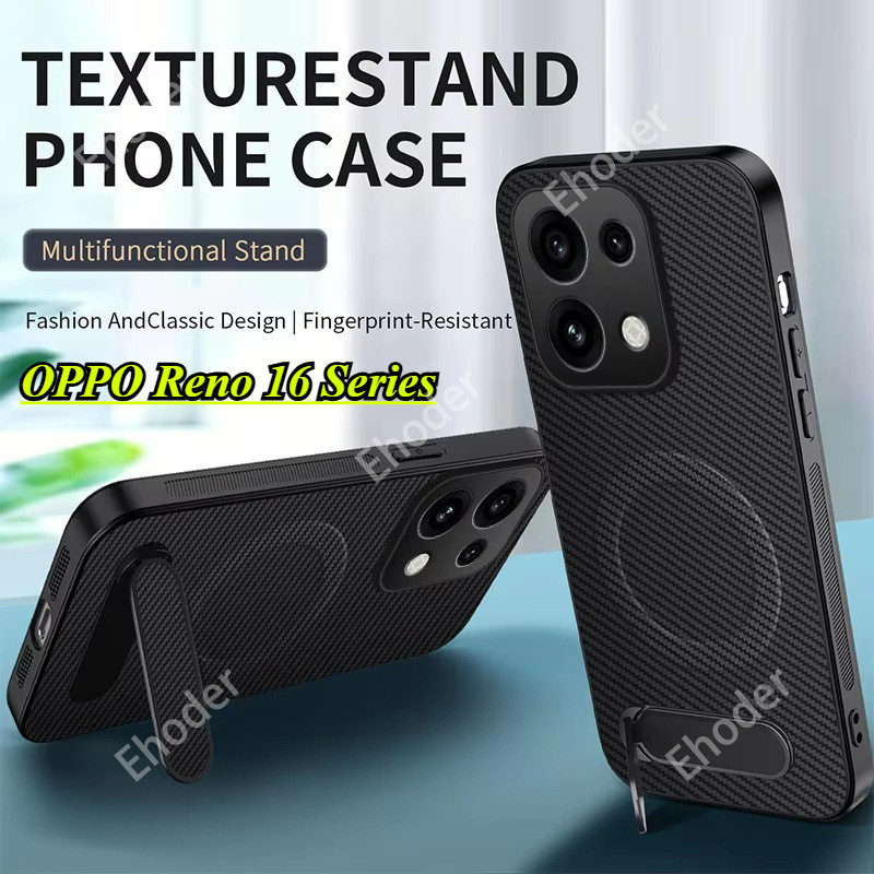 ปลอกสําหรับ OPPO Reno 16 Pro 16F 5G 4G 2026 เคสโทรศัพท์แฟชั่นใหม่แม่เหล็กกันกระแทกสําหรับ Reno16 Reno16Pro Reno16F 16Pro หรูหราคาร์บอนไฟเบอร์กรณี