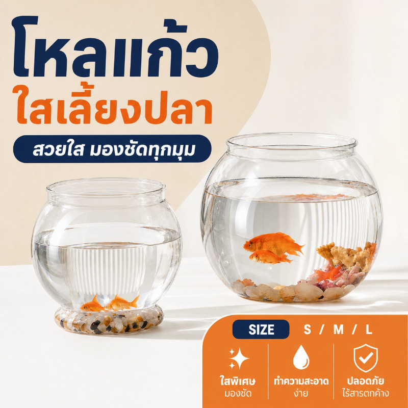 ตู้ปลาทอง ตู้ปลาขนาดเล็ก ถังประดับสํานักงาน โหลพลาสติก โหลปลาทอง โหลปลาหางนกยูง ตกไม่แตก