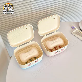 COD กล่องสบู่ ที่ใส่สบู่ กล่องสบู่เปิด-ปิดที่น่ารักตัวตาโต มีฟังก์ชันระบายน้ำ มีฝา ดีไซน์น่ารัก สำหรับหอพักนักเรียน