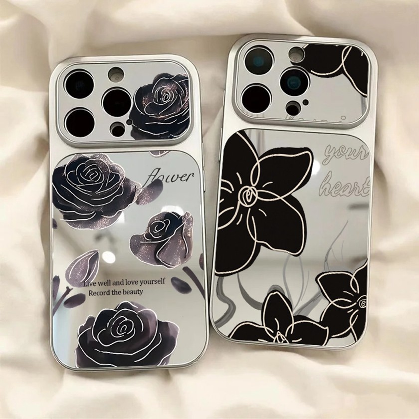 Vintage สีดําดอกไม้รูปแบบเคสโทรศัพท์สําหรับ Honor X6D X7D X9D X5B X5C X6A X6B X6C X7A X7B X7C X8A X8