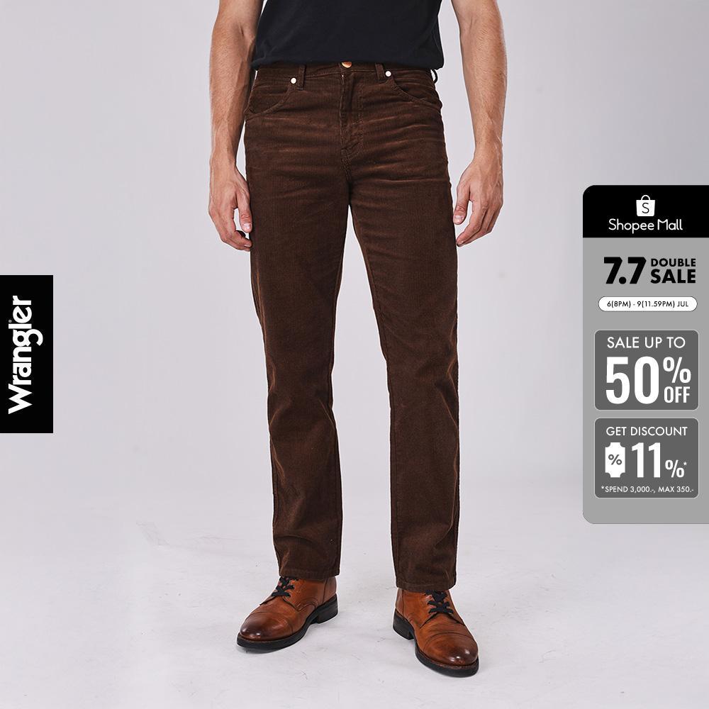 WRANGLER กางเกงขายาวผู้ชาย คอลเลคชั่น Beyond Indigo เอวกลาง ทรงตรง รุ่น WR S426MMWZN34 สีน้ำตาล