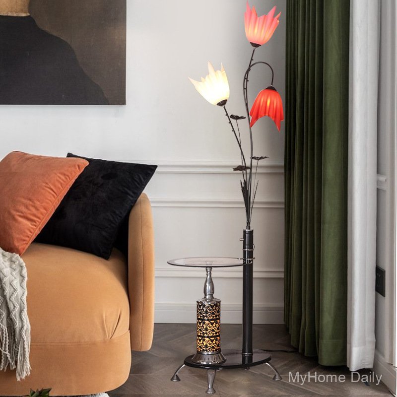 Modern minimalist living room furniture led Simple and creative flower-shaped floor lamp for living 