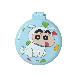Comb Crayon Shinchan หวีกระจกแบบพกพาชินจัง ทรงกลมพับได้ กว้าง 7 ซม. ลายการ์ตูนลิขสิทธิ์ วัสดุพลาสติก