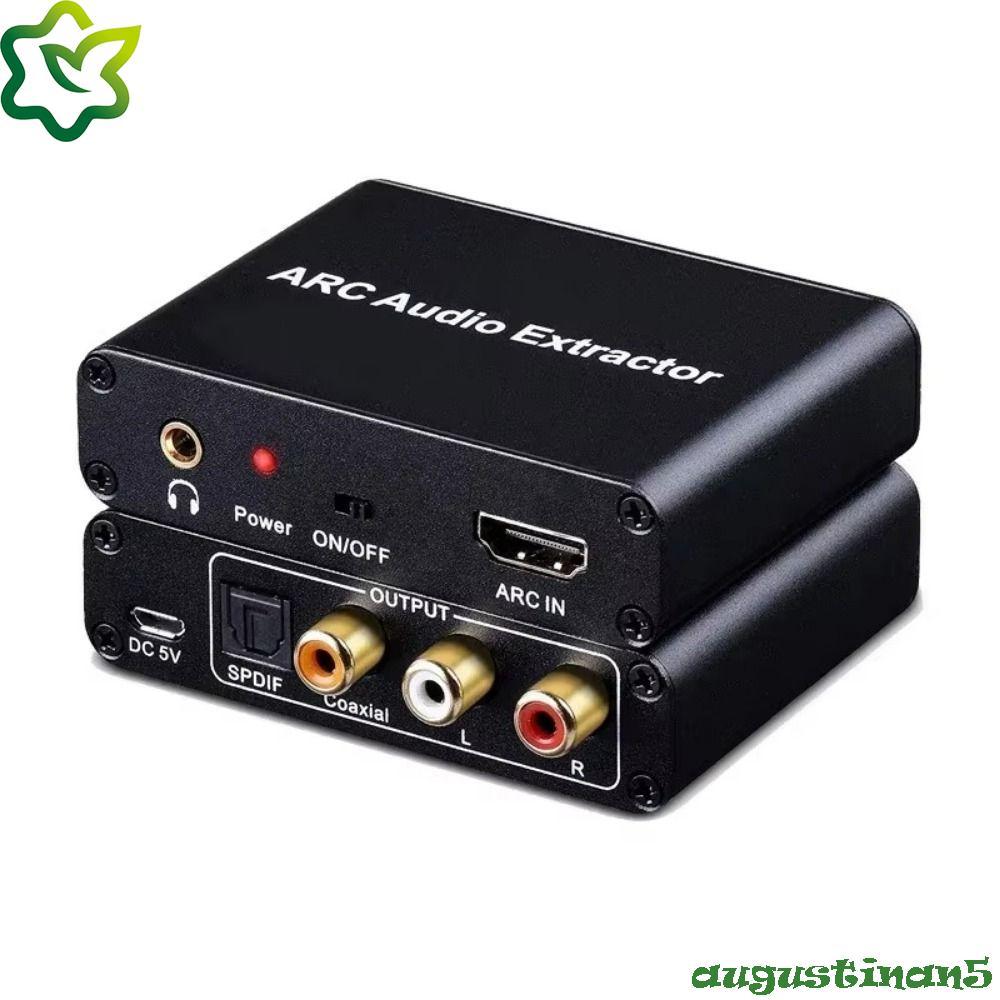 AUGUSTINAN ARC Audio Adapter, 192KHz DAC SPDIF Coaxial RCA ARC Audio Adapter Extractor, L/R Coaxial SPDIF Jack Splitter แจ็ค 3.5 มม.เอาต์พุต Digital To Analog Audio Converter