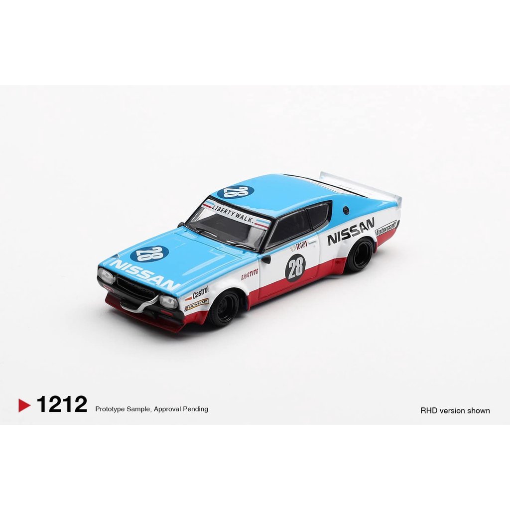 MINI GT No.1212 Nissan Skyline Kenmeri Liberty Walk Nissan Racing '75 concept MGT01212