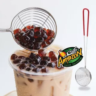 ช้อนตักไข่มุก ตะแกรงตักไข่มุก สแตนเลส สำหรับทำชานมไข่มุก Pearl Boba Spoon BladeX