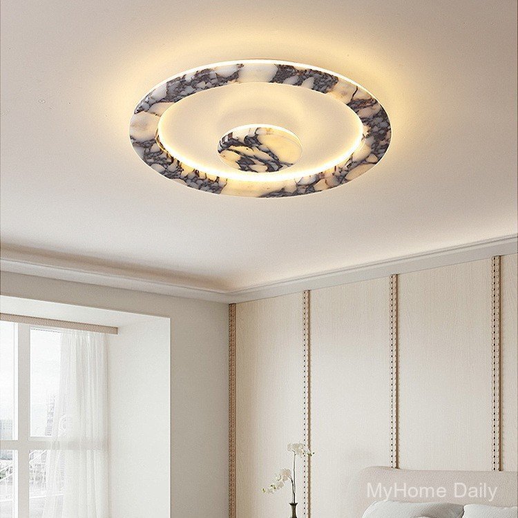Luxurious Bvlgari marble ceiling light for the bedroom with a high-end feel led Master bedroom light