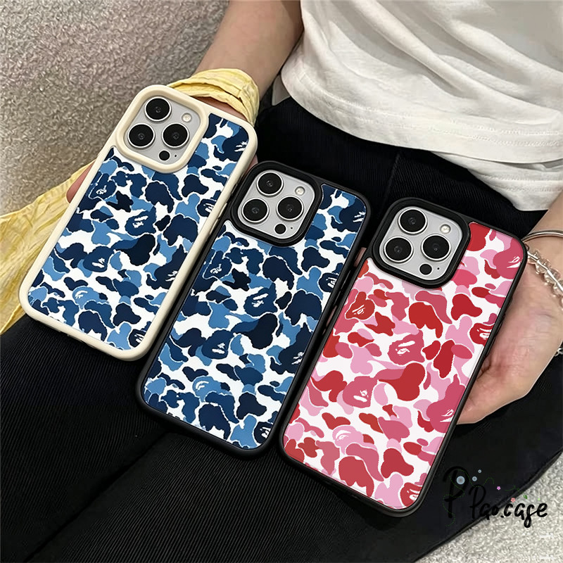 เคสอะคริลิค ลายคามูฟลาจ สไตล์สตรีทกันกระแทก เคสไอโฟน16 17 13สำหรับ IPhone 11 17 16 14 13 15 12 Pro Max 14 15 16 Plus