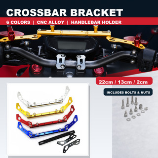 Universal Motorcycle Crossbar Bracket Handlebar Holder CNC Alloy Bar Mount for Phone GPS Light