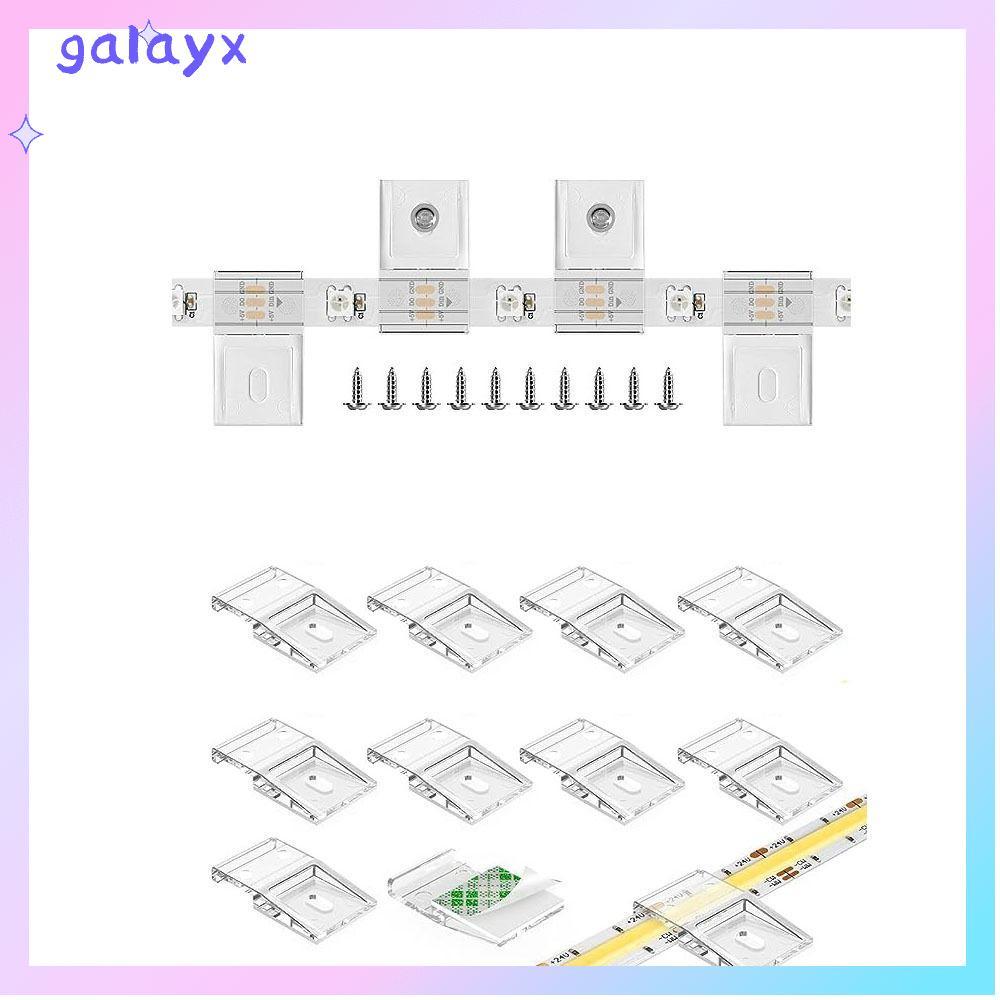 GALAYX คลิปพร้อมสกรู, สายไฟหัวเข็มขัด FCOB COB SK6812 RGBW 10 มม.PCB LED Light Strip คลิป, WS2812B W