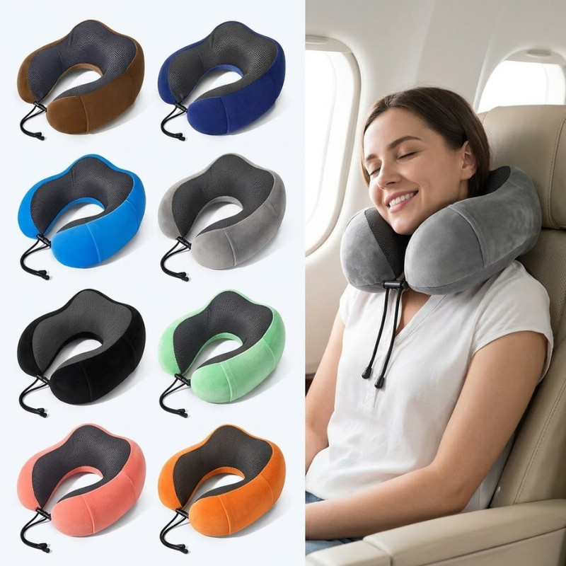 ZZ HOME01 หมอนรองคอ Memory foam ง่ายต่อการพกพา น้ำหนักเบา หมอนเดินทาง U