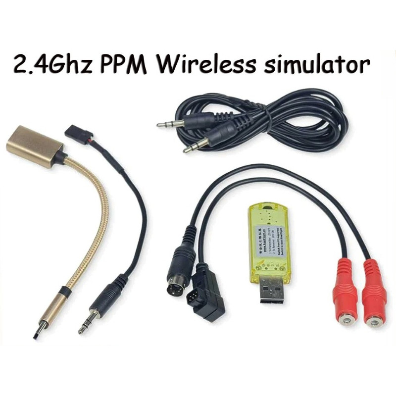 RC Dongle จําลอง USB ไร้สายสาย 2.4G PPM เที่ยวบิน RealFlight FMS XTR สําหรับวิทยุรีโมทคอนโทรล PHOENI