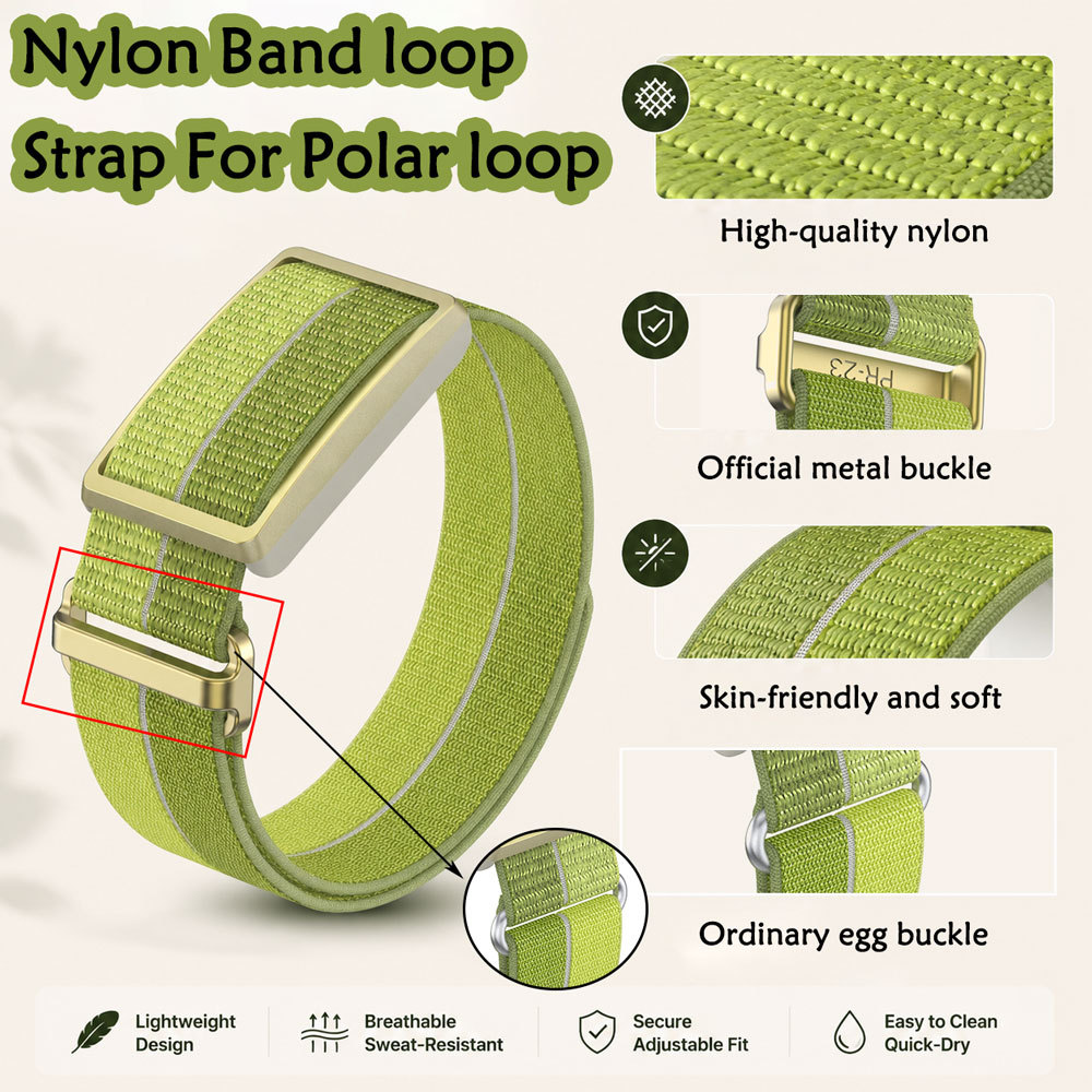 สายรัดไนลอนสไตล์อย่างเป็นทางการสําหรับสายนาฬิกา POLAR Loop เปลี่ยนตะขอปรับได้และสายรัดข้อมือสร้อยข้อ