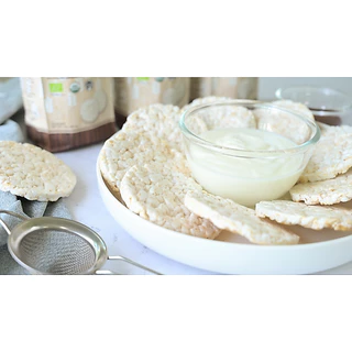 LUMLUM Organic Jasmin Brown Rice Cake ข้าวพอง ข้าวกล้อง หอมมะลิ อบกรอบ ออร์แกนิค 100 g.