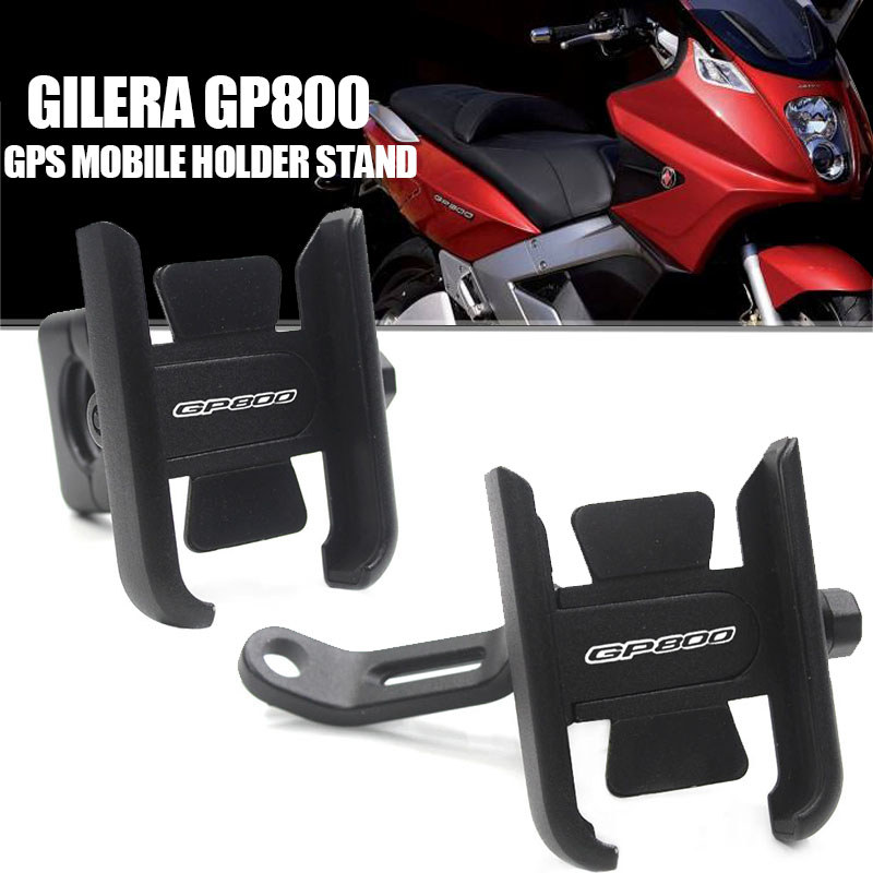 สําหรับ GILERA GP800 GP 800 ปีรถจักรยานยนต์ CNC Handlebar กระจกมองหลังที่วางโทรศัพท์มือถือขาตั้ง GPS