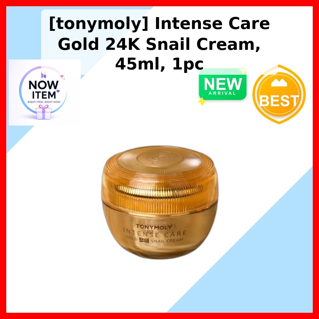 [tonymoly] Intense Care Gold 24K Snail Cream, 45ml, 1pc / Korean Snail Cream / 24K Gold Infusion by 
