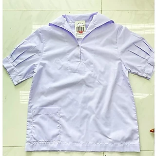 เสื้อคอทหารเรือ ชุดนักเรียน ชุดนักเรียนหญิง มัธยม เสื้อนักเรียนหญิง มอ.ต้น พร้อมส่ง.