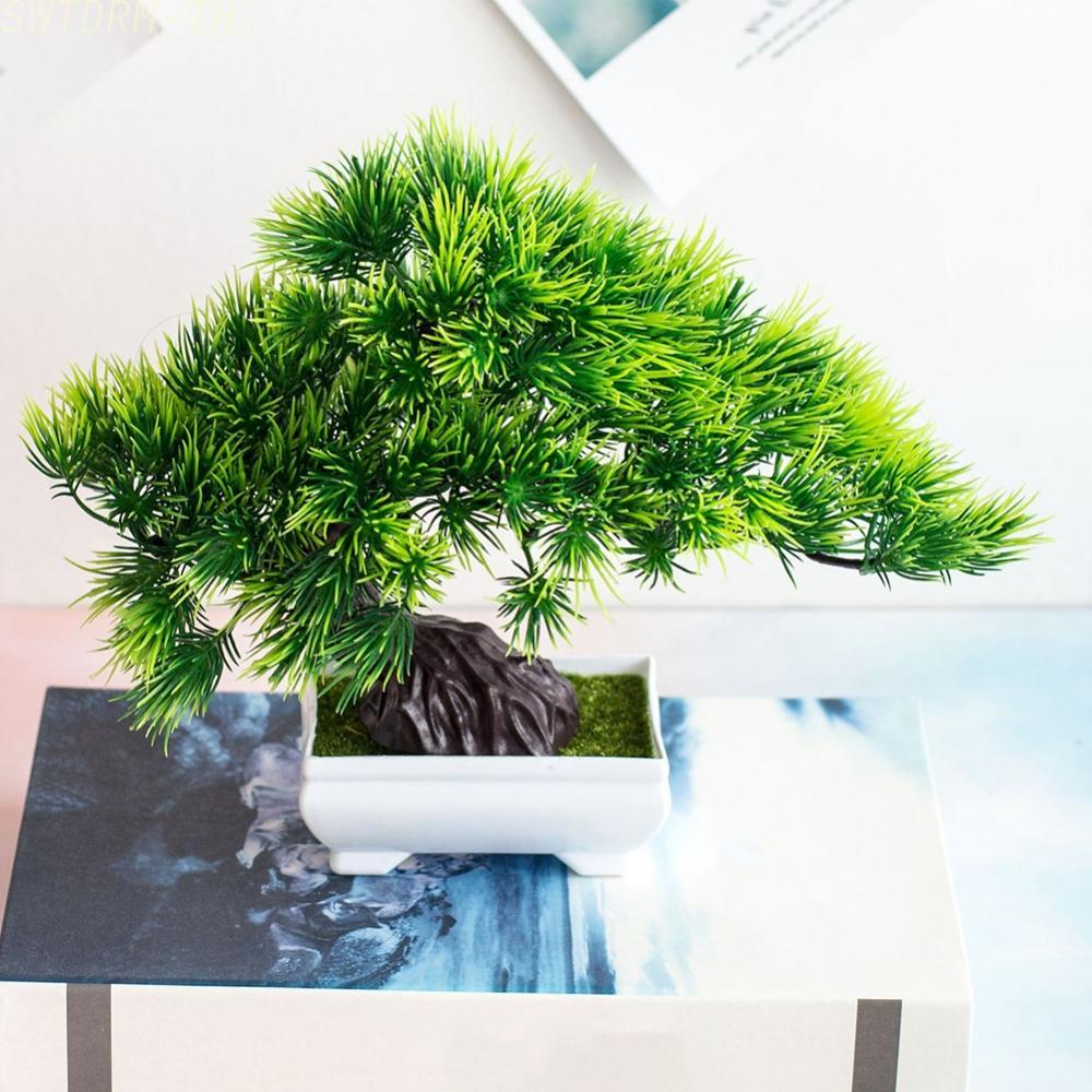 【SWTDRM】Artificial Simulation Plants Potted Pine Tree Fake Flowers Home/Office Decor