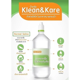 ล็อตใหม่!! Klean&Kare-Normal Saline 1000 ml. คลีนแอนด์แคร์-นอร์มอลซาไลน์ น้ำเกลือ 1000 มล. (1 ขวด)