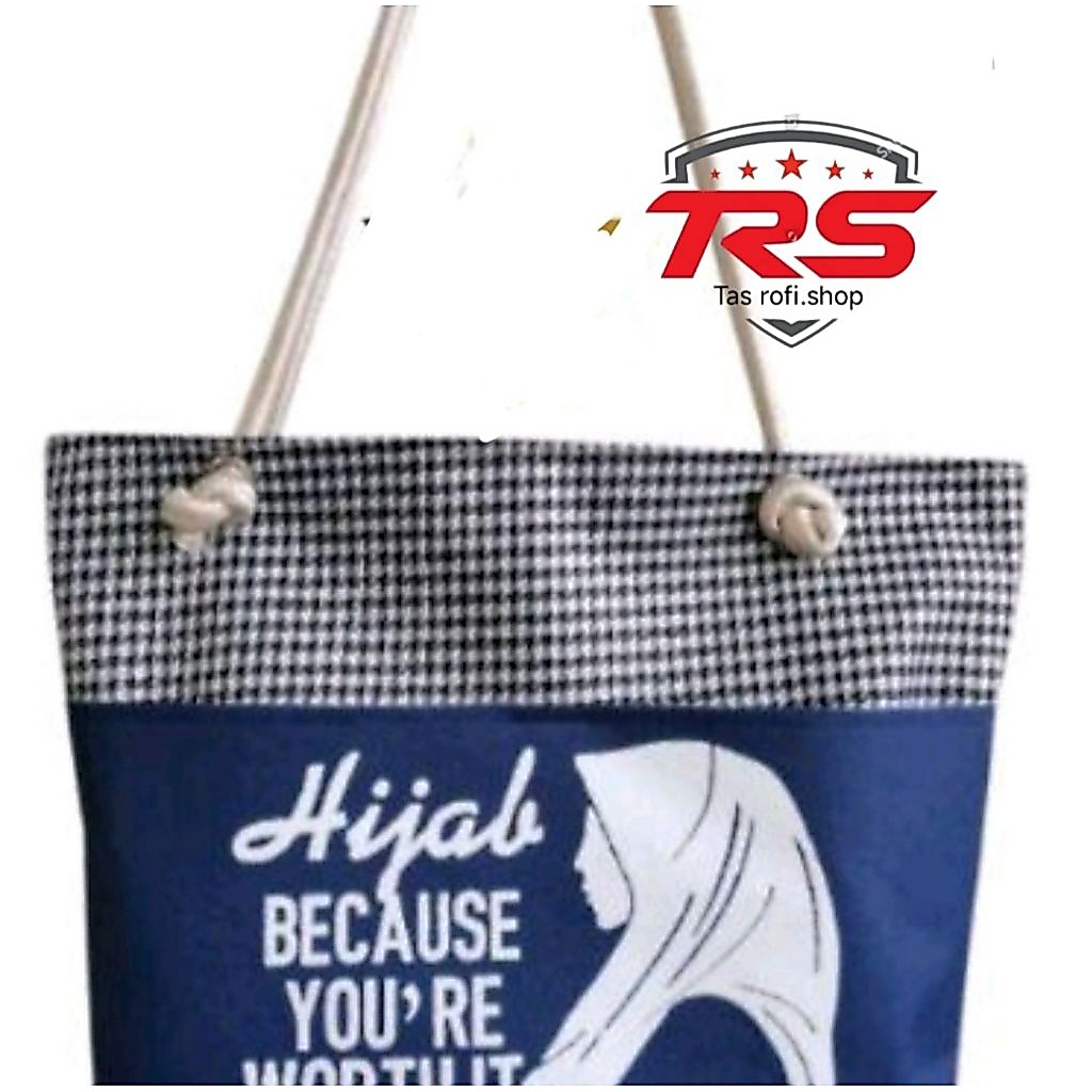 Rofi.shop1 กระเป๋าโท้ตที่ดีที่สุด PP LARGE HIJAB POCKET