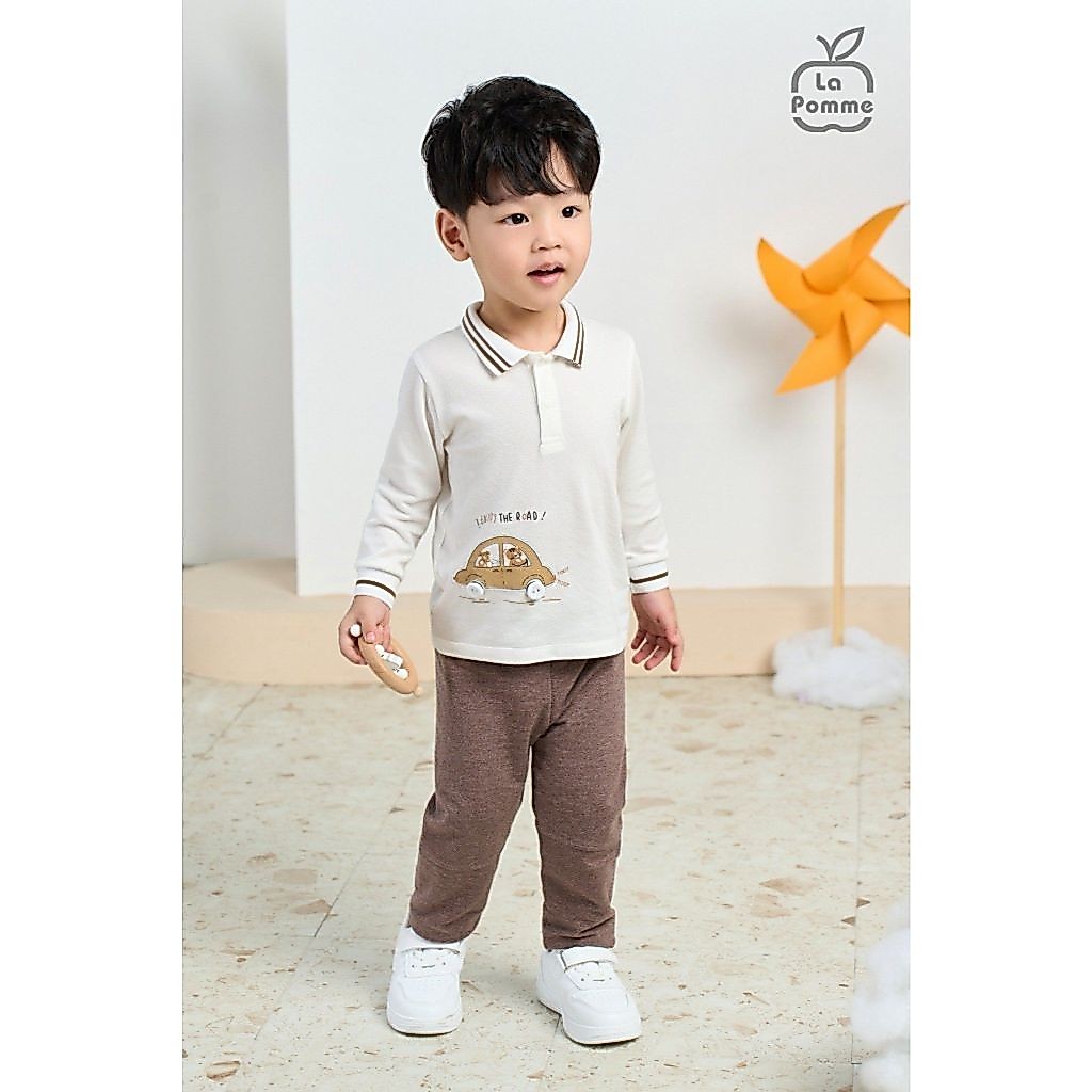 (6M-4Y) La Pomme - ชุดแขนยาวลูกกลิ้งเยอรมันโบราณ La Pomme - 6M 9M 12M 18M 2Y 3Y 4Y 5Y - SS24.T8A-ZL5