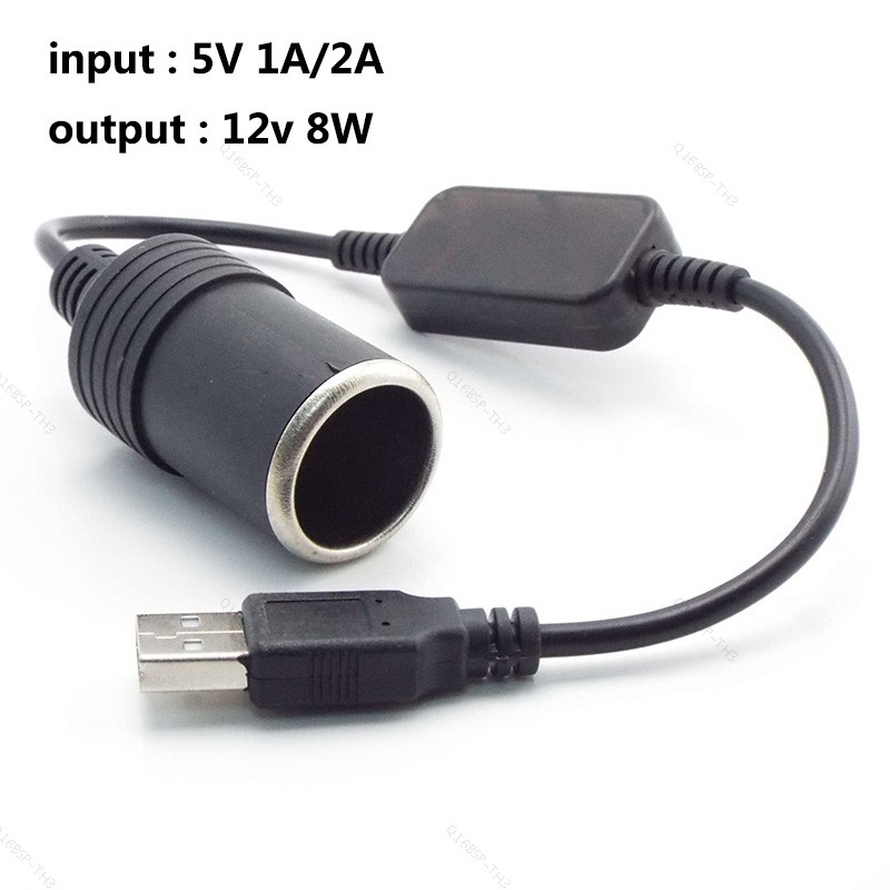 0.3M/1M GPS ซ็อกเก็ตเชื่อมต่อสายพอร์ต USB 5V ประเภท A ชาย 12V รถอะแดปเตอร์แปลง TH16B3