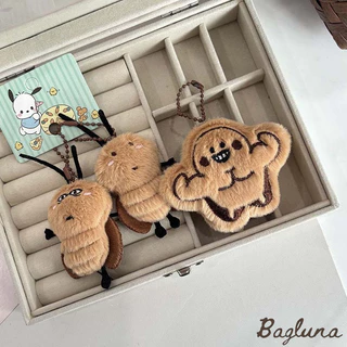 🎁(พร้อมส่ง)พวงกุญแจตุ๊กตาผ้ากำมะหยี่รูปแมลงสาบน่ารัก พวงกุญแจห้อยกระเป๋าเป้สำหรับนักเรียน อุปกรณ์เสริม