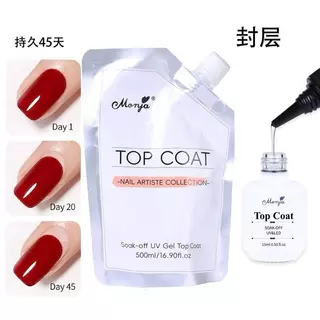 MONJA- Top Coat / Base Coat ท็อปแบบเติม เบสเติม 50ml/100ml ติดทน ไม่หลุดง่าย สำหรับร้านทำเล็บ คุ้มค่า