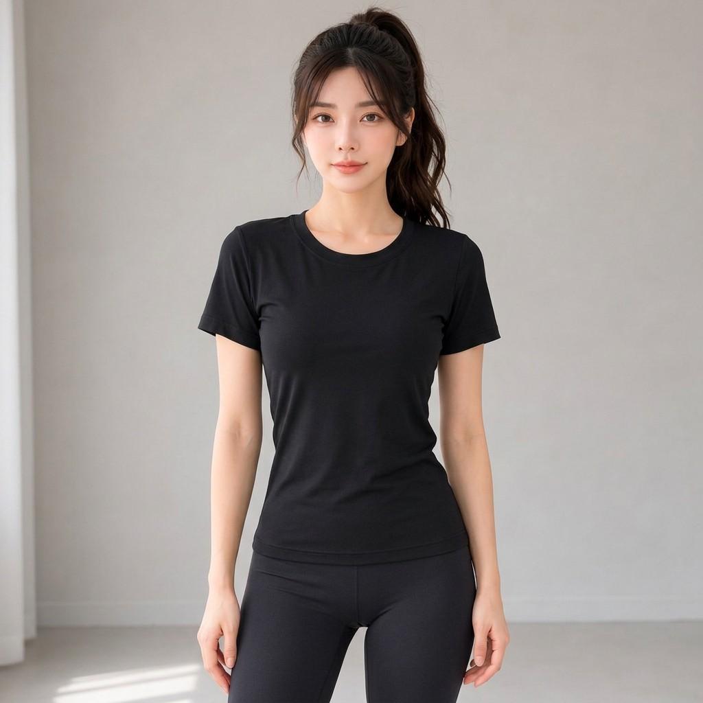 เสื้อยืดผู้หญิงสำหรับออกกำลังกาย เสื้อแขนสั้นกีฬา Active รูปที่ 2
