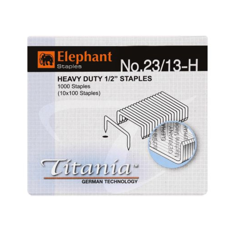 ELEPHANT ลวดเย็บกระดาษ รุ่น Titania No.23/13-H (กล่อง 1,000 เข็ม)