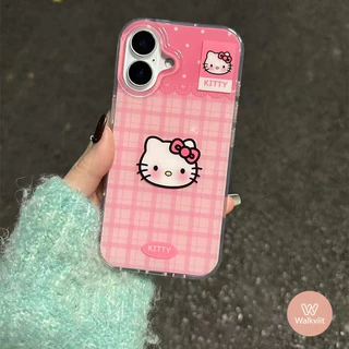 เคส IMD ลายตารางพาสเทล ซานริโอ้ น่ารักมากๆ สำหรับ OPPO Reno 11F 16F 13 15F 16 5 12F 14 6z 14F 8T 11F 10 11 13F 6 5F 5z