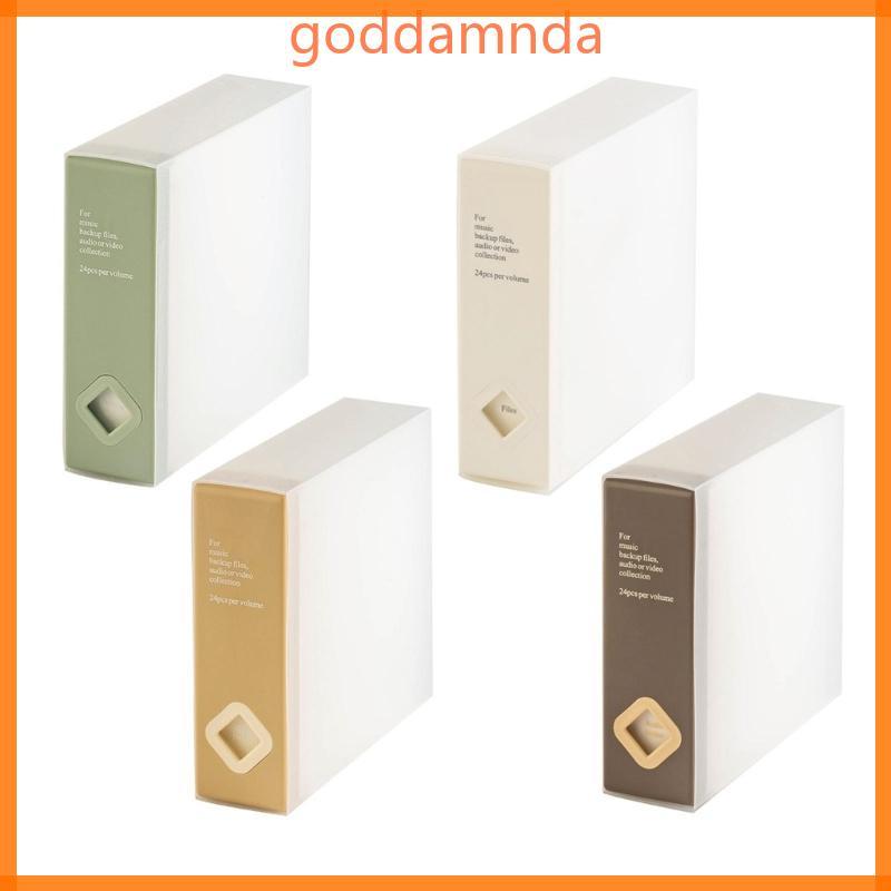 GODD 24 ความจุ CDs Storage Case CDs Organizer กล่องเพื่อเก็บแผ่นดิสก์ปลอดภัยจากฝุ่น