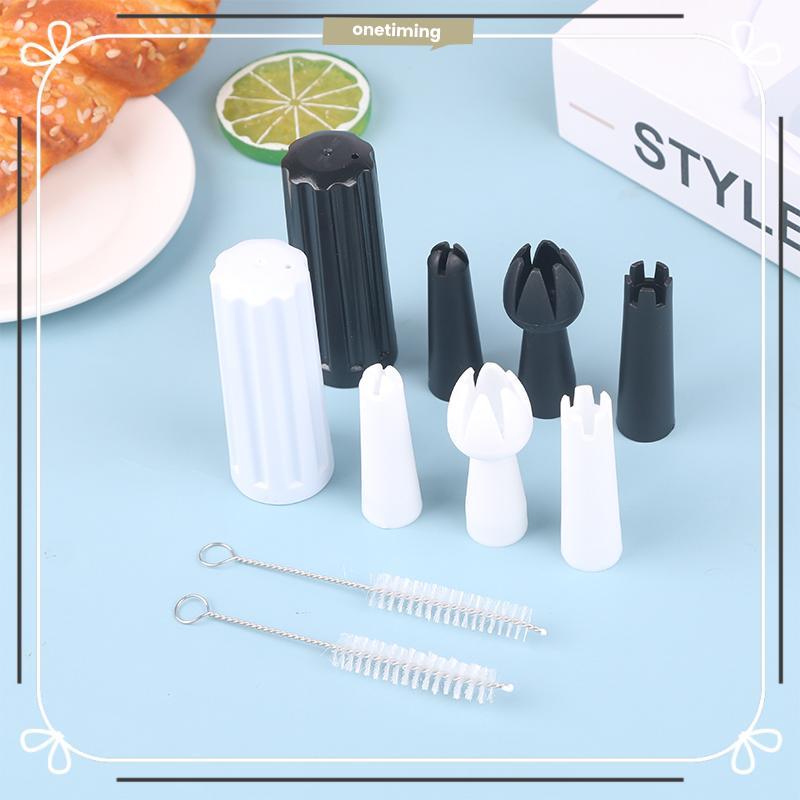 Onetimingsuper5p 1Pc Whip Cream Dispenser Base พร้อมเคล็ดลับปากตกแต่งสําหรับครีมฟอง PER