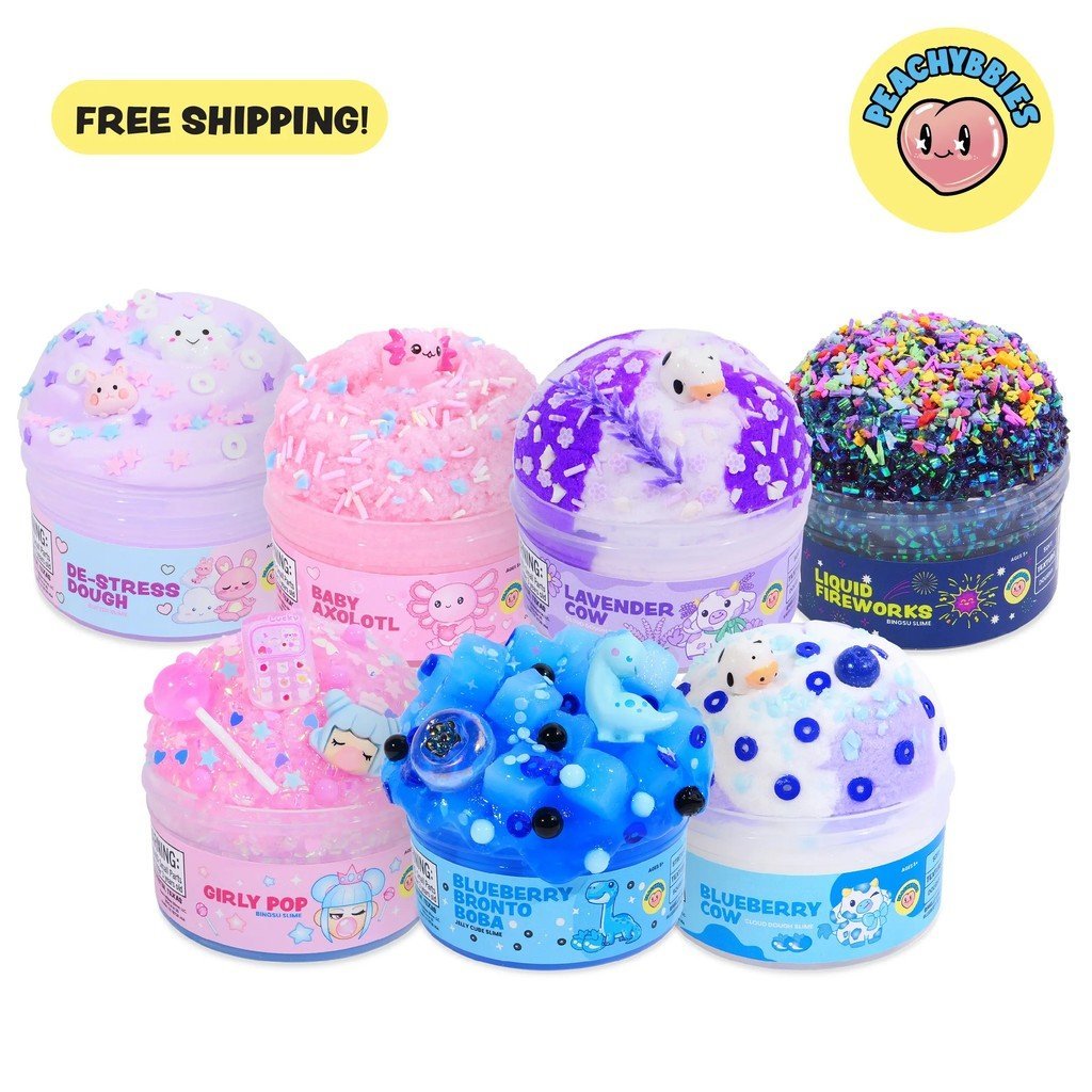 PEACHYBBIES: Choose Your e - กลิ่นพรีเมี่ยม 4oz., AR, Stress Relief, Fidget Toy, เมฆขายดี, แป้งเมฆ, 