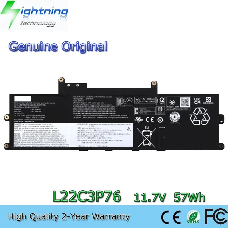 L22C3P76 L22M3P77 L22D3P78 11.7V 57Wh แบตเตอรี่แล็ปท็อปสําหรับ Lenovo Thinkpad X1 คาร์บอน AI 2024